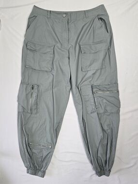 Sweet Envy Sage Green Utility Cargo Jogger Pants Size Large